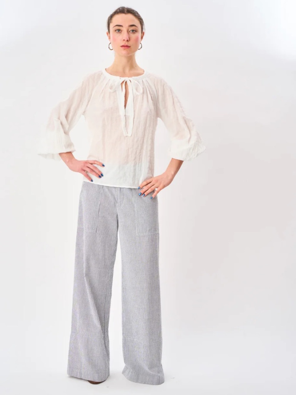 Maria Cecilia Seersucker Hepburn Trousers - NWT!